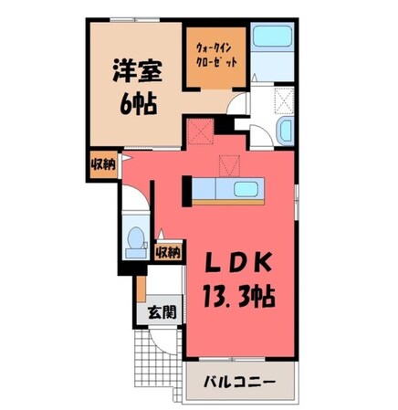 新大平下駅 徒歩5分 1階の物件間取画像